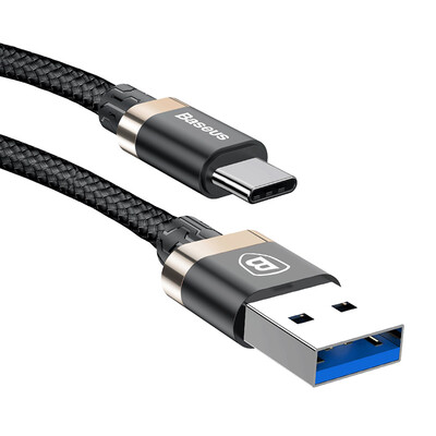 

Baseus Android data cable Gold belt data line Huawei p10mate9 glory 9 millet 5 5s mobile phone charging cable type-c data cable 15 m black gold