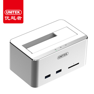 

Superior UNITEK removable hard disk box usb30 Universal 25 35-inch SATA SSD serial hard disk base card reader sd card splitter usb30 hub Y-1092