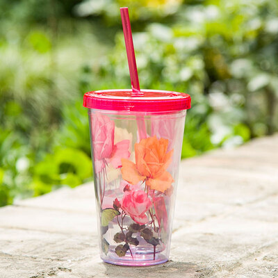 

A Ting Acrylic Insulated Double Wall Tumbler Cup with Lid and Straw