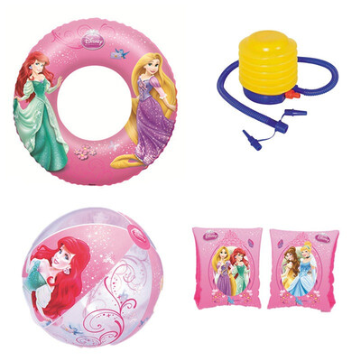 

Bestway Disney Princess Disney Swimming Suite with inflatable pump swim ring arm circle beach ball suitable for children aged 3-6 swimming playing water use