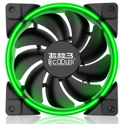 

Overclocking three (PCCOOLER) Haoyue 12CM green chassis fan (water cooling heat / computer power supply fan / CPU fan / shock absorption mute / donate 4 screws