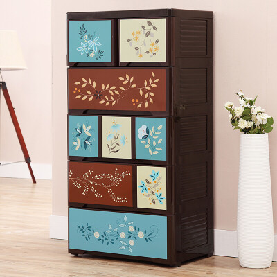 

Also ya plastic drawer storage cabinet baby wardrobe childrens cabinet locker drawer type Italian retro five-layer