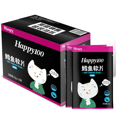 

Непослушный (Wanpy) HAPPY100 кошка закуска животного закуска кошки мясо судорожных закуски трески фильм 25г * 12 мешков