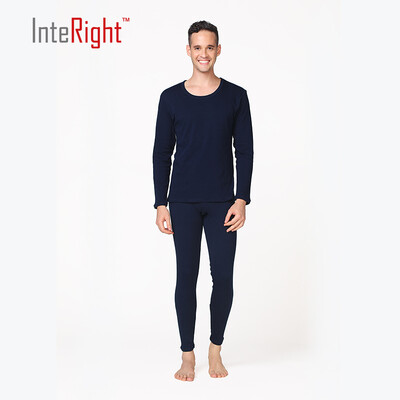 

INTERIGHT men plus velvet thick warm brushed warm underwear light gray gray M
