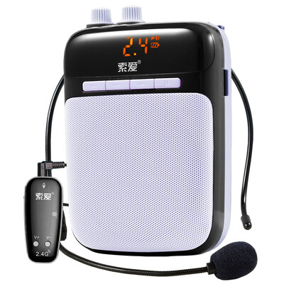 

Soaiy soaiy S-718 wireless portable digital amplifier 24G high power bee megaphone teacher teaching megaphone guide lumbar speakers wisdom black