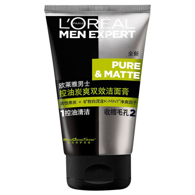 

Oreal (LOREAL) man-controlled double-effect oil cleanser 100ml (men face cream shrink pores