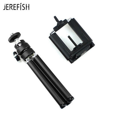 

JEREFISH Phone Camera Tripod Compact Aluminum Tripod with Universal Phone Mount, Lightweight Small