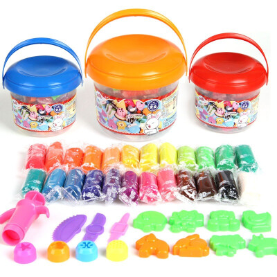 

ZHIGAO color clay 24 color bucket 3D color clay portable children's puzzle plasticine DIY handmade clay mold set KK-330