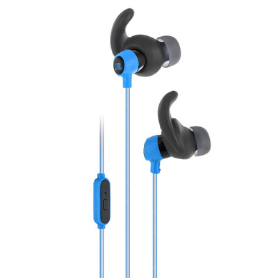 

JBL Reflect Мини профессиональных спортивных наушников уха гарнитура телефона провод музыкальных наушник прочь водонепроницаемой и пот доказательства голубой мини-версии