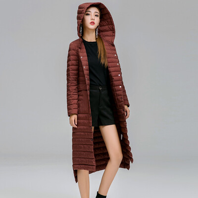 

2017 new winter Hooded Jacket slim lady long slim slim hooded jacket winter students