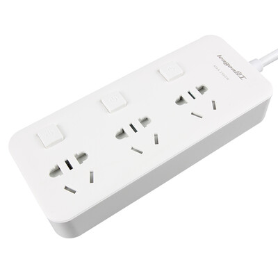 

Good lengon 3 socket plug inserted plug board sub-control independent switch row plug-in board new national standard security door 1 square diameter 18 m XD-E03