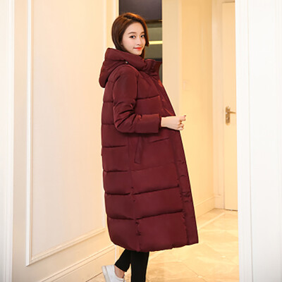 

Cotton dress long knee Slim thickening down jacket long section of large winter cold cotton jacket coat coat