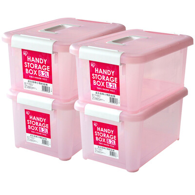 

Alice IRIS Portable Small Storage Box Storage Box HKB-8 Powder 8L 4 Pack