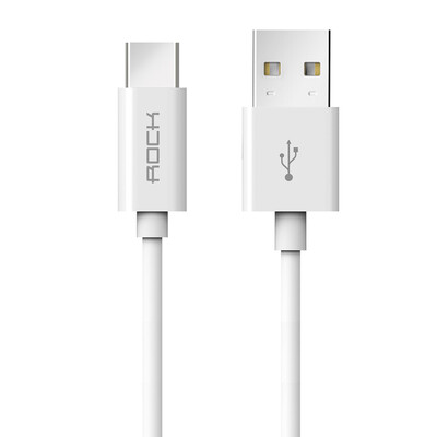 

Rocket ROCK Type-C data cable 2A mobile phone charging line for Huawei P10 mate9 glory V8 Mang Samsung S8 millet 5S6 music as 1 meter white