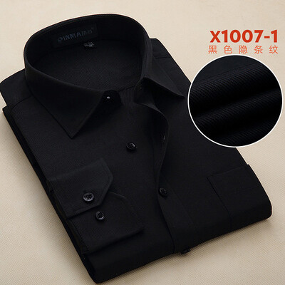 

Business Gentleman Men Long Sleeve Shirt Spring Autumn Silm Fit Fahion Solid Color