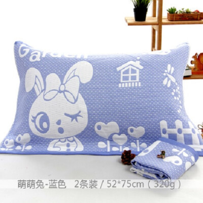 

LOVE BIRD Cartoon cotton Gauze pillow towl pure cotton enlarge thicken pillow towl not wool adult