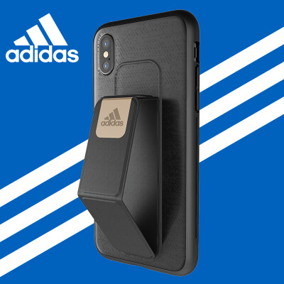 

adidas (Apple Adidas) Apple iPhoneX mobile phone shell grip bracket multi-functional sports running fitness silicone all-inclusive anti-skid protective sleeve gold