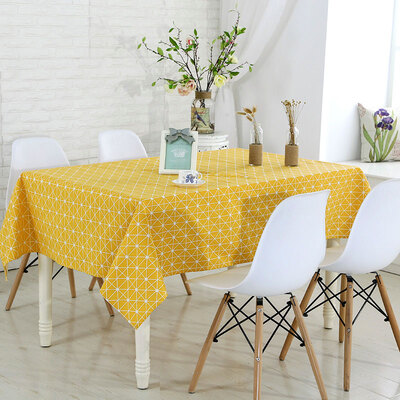 

Yuan Yuan Su He tablecloth cotton&linen literary tablecloth table mat small fresh rectangular simple modern coffee table cloth 130180cm