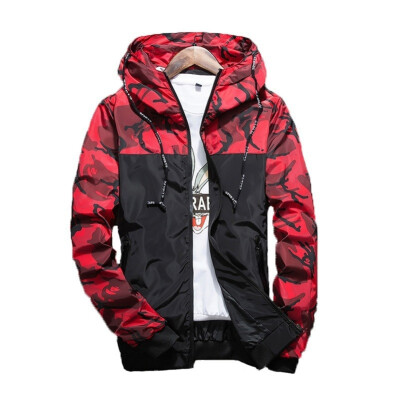 

Fashion Men Camouflage Coat Mens Hoodies Jacket Clothing Windbreaker Coats Outwear-GreenRedGrey -5XL LJS