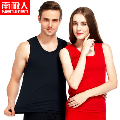 

Antarctic Nanjiren autumn&winter warm vest gold velvet thickening foundation base warm warm shirt mens Navy 2XL