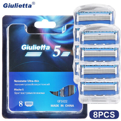 

Giulietta Men Razor Blade Holder 8pcs Stainless Steel High Quality Face Care Shaving GF1622
