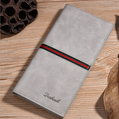 

New men long wallet youth multi-card bit ultra-thin soft leather retro wallet card package