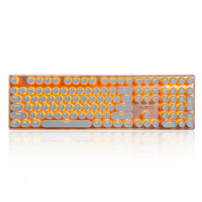 

Blackjazz (AJAZZ) punk alloy mechanical keyboard rose gold blackboard powder games backlit office computer notebook eat chicken keyboard