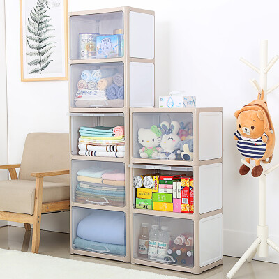 

Also elegant storage cabinet transparent plastic finishing cabinet bathroom kitchen storage baby wardrobe box storage box simple wardrobe five layers