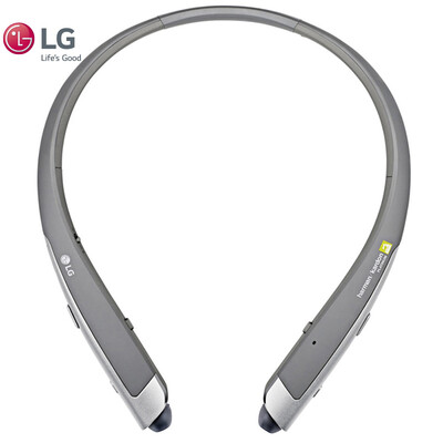 

LG HBS-1100 Bluetooth Earphones Sports Headphones Cellphone Earphones Collar Ear Harman Kardon Audio Technology Talkable Gray
