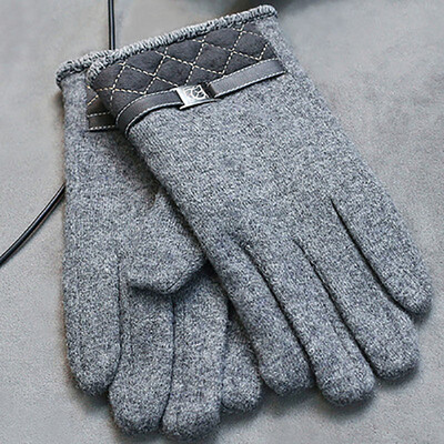 

Cashmere gloves winter plus velvet thick wool warm gloves outdoor touch gloves