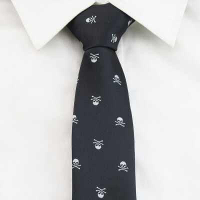 

Skull Neck Tie for Men 3 colors Halloween Party Slim Ties 6cm