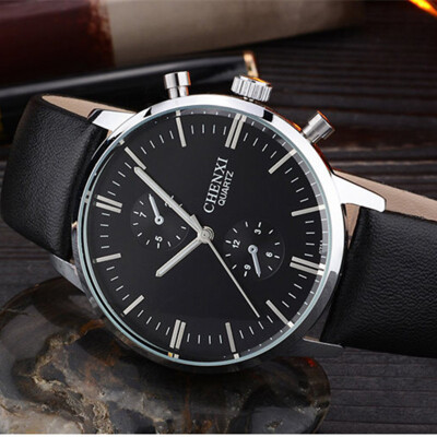 

CHENXI Men Fashion Watch Men Quartz Watches Business Leather Strap Wrist Watches Casual Male Student Sports Clock