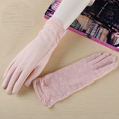 

Sunscreen lace gloves thin section spring and summer riding a short section of anti-skid anti-UV gloves