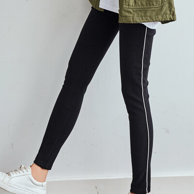 

City plus CITYPLUS 2017 autumn&winter new women&39s fashion with a side of the outer wear elastic leggings CWKX178550 navy color