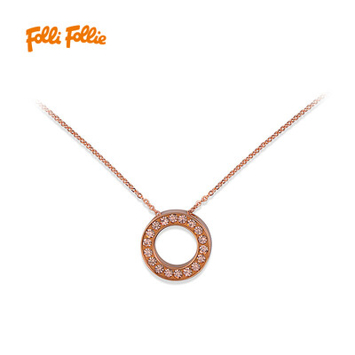 

Folli Follie Folli Folli Women's CLASSY series rose gold ring necklace 3N14T077RS