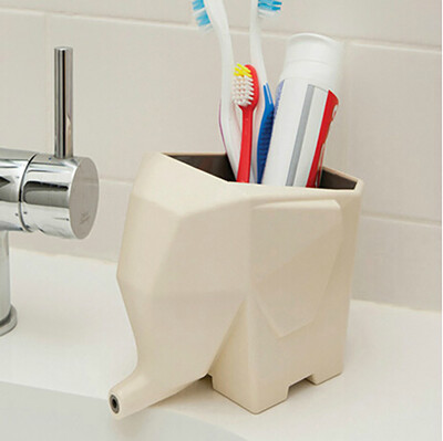 

Kids Toothbrush Holder Bathroom Toothbrush Holder for Kids Box Wall Mounted Antibacteria Cute Design Grey