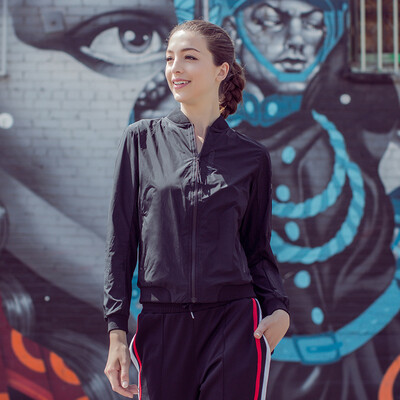 

Anta ANTA 16738646 Womens 2017 autumn new sports jacket woven windproof jacket foundation black  female 165
