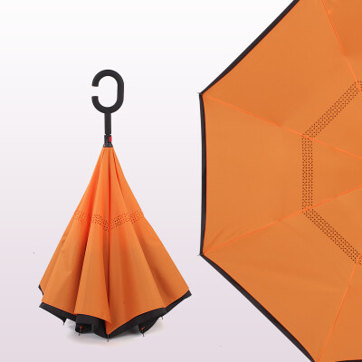 

opposite direction umbrella double-deck long umbrella men and women sun umbrella originality windbreak car Hands-free stand agains