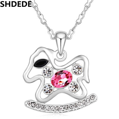

Austria Crystal Pendant Necklaces Animal White Gold Color Women Party Gift High Quality Fashion Jewelry 17900