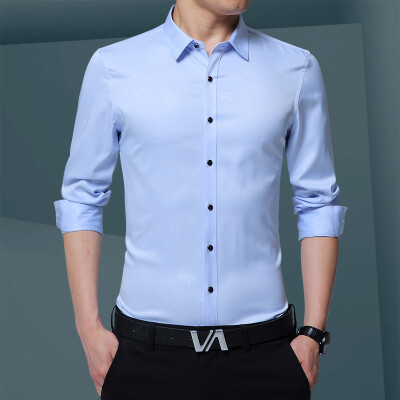 

2017 autumn new men's long-sleeved shirt Slim-free hot dress spring and autumn shirt as gift for men