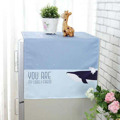 

Yuan Yuan whale single door refrigerator cover dust cover simple cloth refrigerator cover cloth drum type washing cloth cover cloth 55140cm