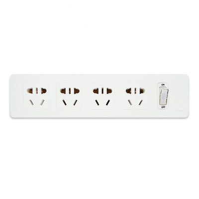 

3M Power Converter Socket Board Insertion Четырехходовая клеммная колодка Патч-панель Single Switch White Длина кабеля 3 метра
