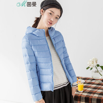 

Yinman INMAN 2017 autumn&winter new basic models down jacket thin hooded short section of the simple Slim down jacket 186312
