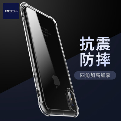 

Локк (ROCK) Apple X / 10 телефон оболочки iPhoneX / 10 Выдерживает падение защитный рукав прозрачный силикон мягкой оболочки прозрачный кристалл Shield Pro Series