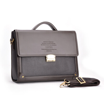 

Hot High quality PU leather briefcase Laptop bag leather satchel handbag With Lock Brand ZEFER Business shoulder bag