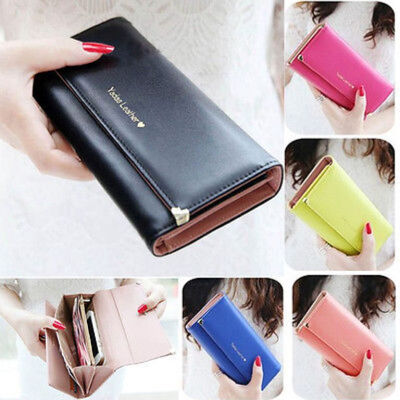 

Fashion Women Lady PU Leather Clutch Wallet Long Card Holder Purse Handbag