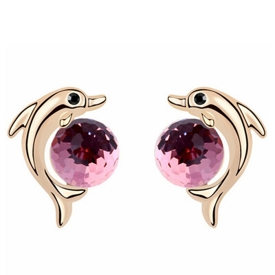

Dolphin Stud Earrings For Women Fashion Jewelry Accessories Birthday Gift for Girlfriend High Quality Earrings 10805