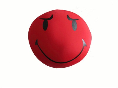 

Squishy Red Micro Bead Face Throw Pillow