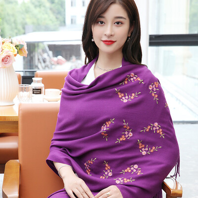

Shanghai stock STORY Of SHANGHAI ladies scarves autumn&winter warm shawl white