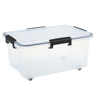 

Plastic storage consolidation box thickened car sealed storage box large 40L